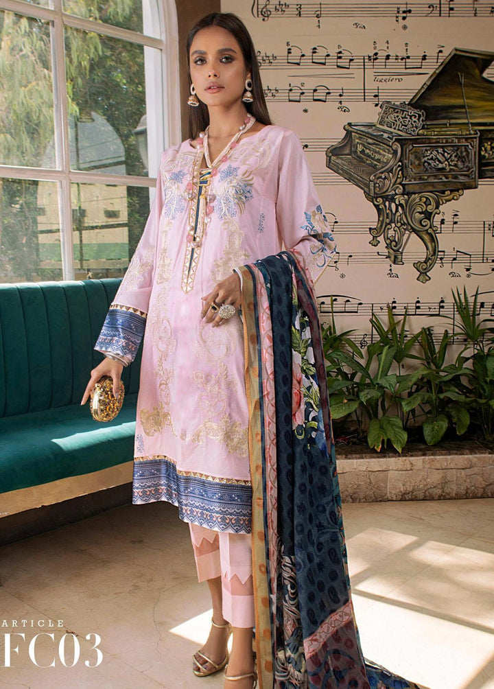 Chandelier By Mystique Embroidered Lawn Suits Unstitched 3 Piece MYS22C FC-03 - Festive Collection