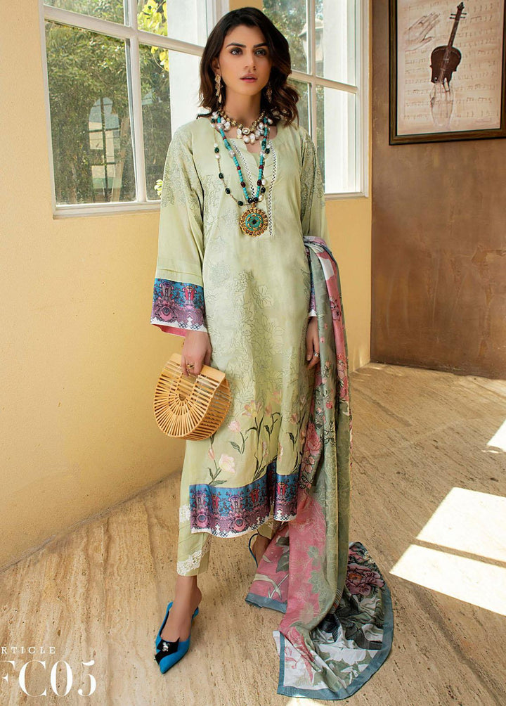 Chandelier By Mystique Embroidered Lawn Suits Unstitched 3 Piece MYS22C FC-05 - Festive Collection