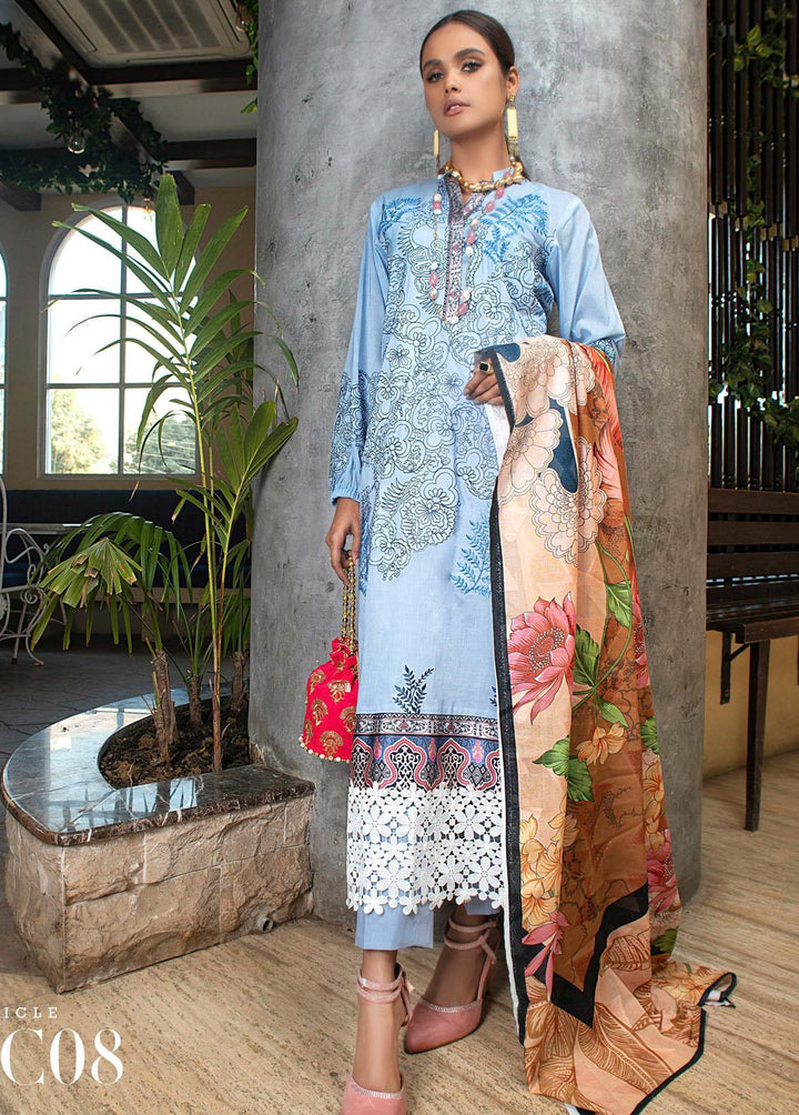 Chandelier By Mystique Embroidered Lawn Suits Unstitched 3 Piece MYS22C FC-08 - Festive Collection