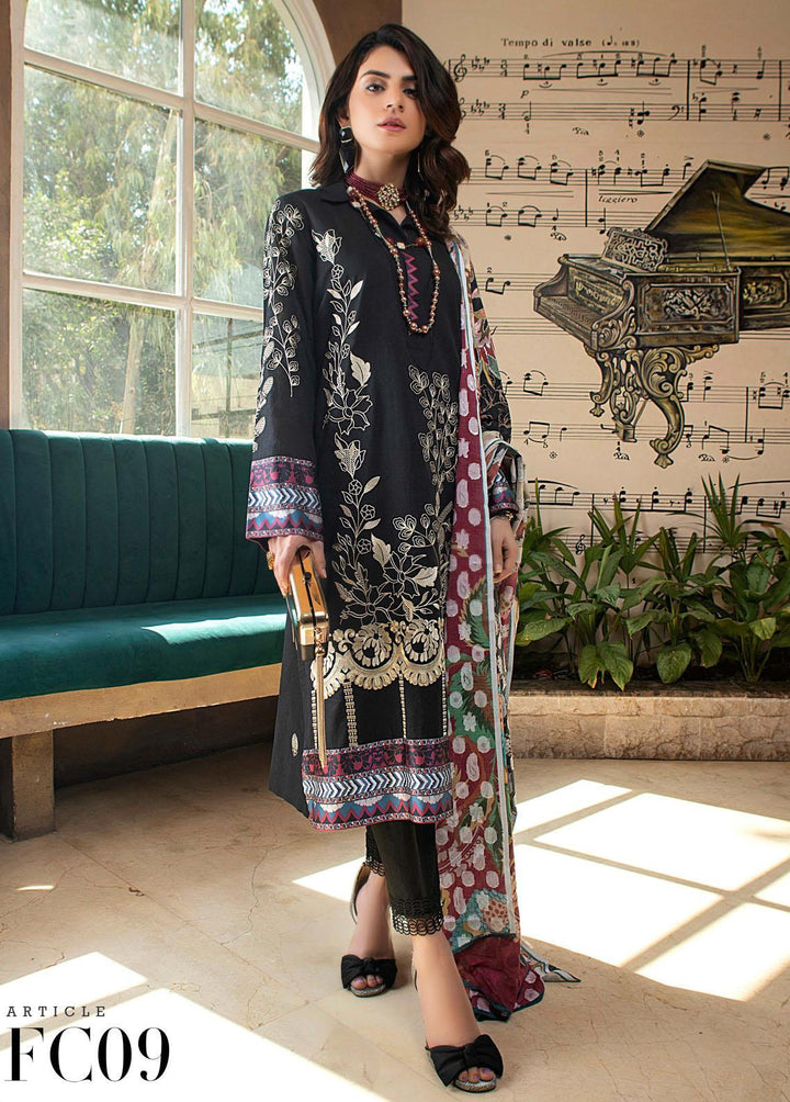 Chandelier By Mystique Embroidered Lawn Suits Unstitched 3 Piece MYS22C FC-09 - Festive Collection