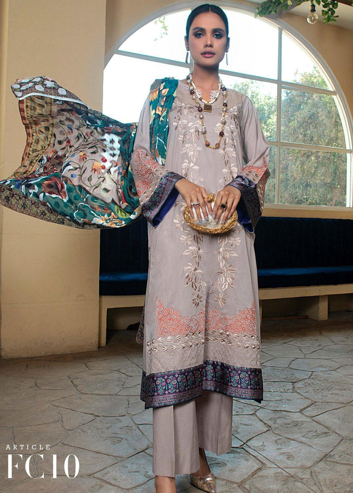 Chandelier By Mystique Embroidered Lawn Suits Unstitched 3 Piece MYS22C FC-10 - Festive Collection