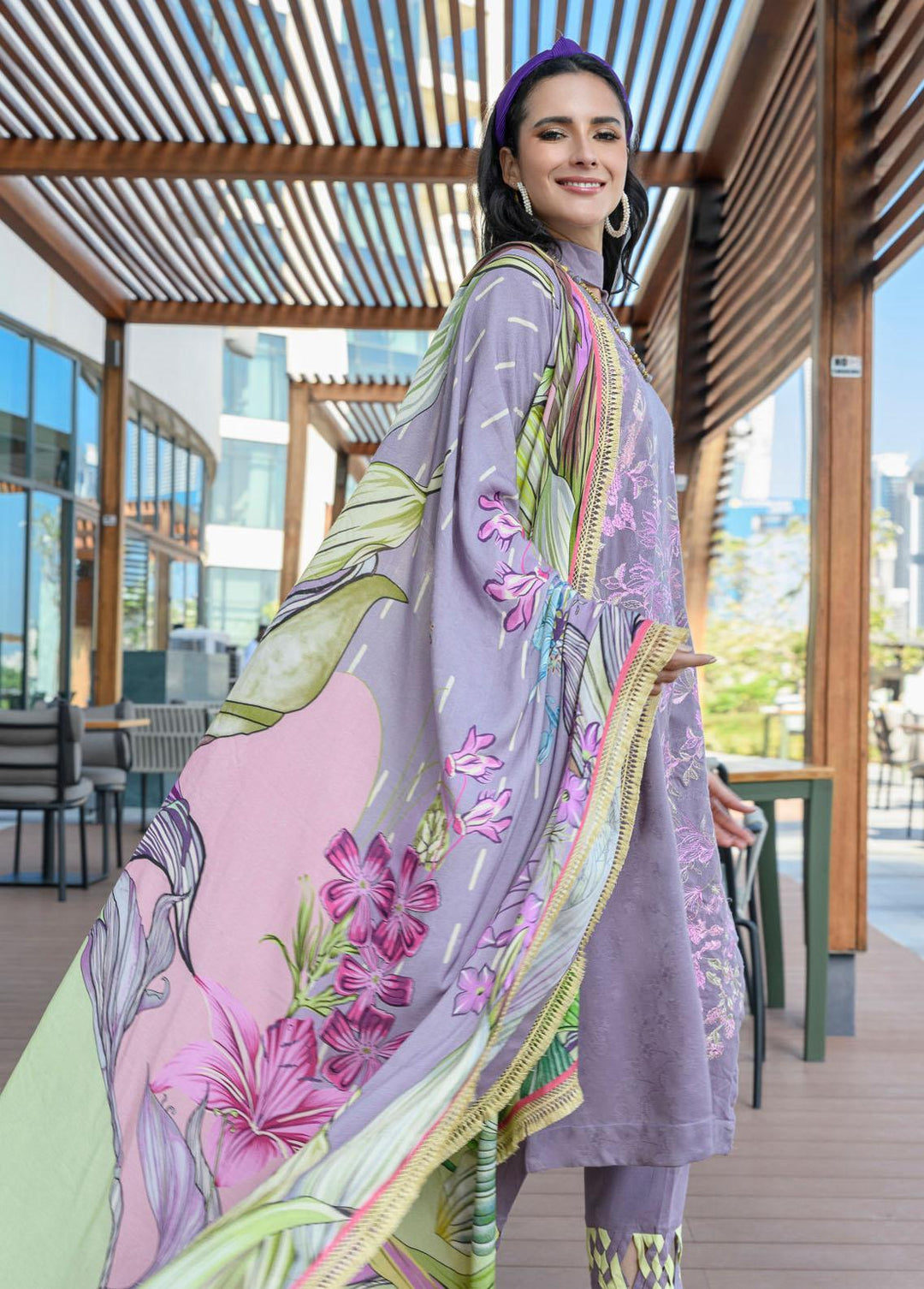 Mystique Embroidered Leather Wool Suits Unstitched 3 Piece MYS21W LW-01 - Winter Collection