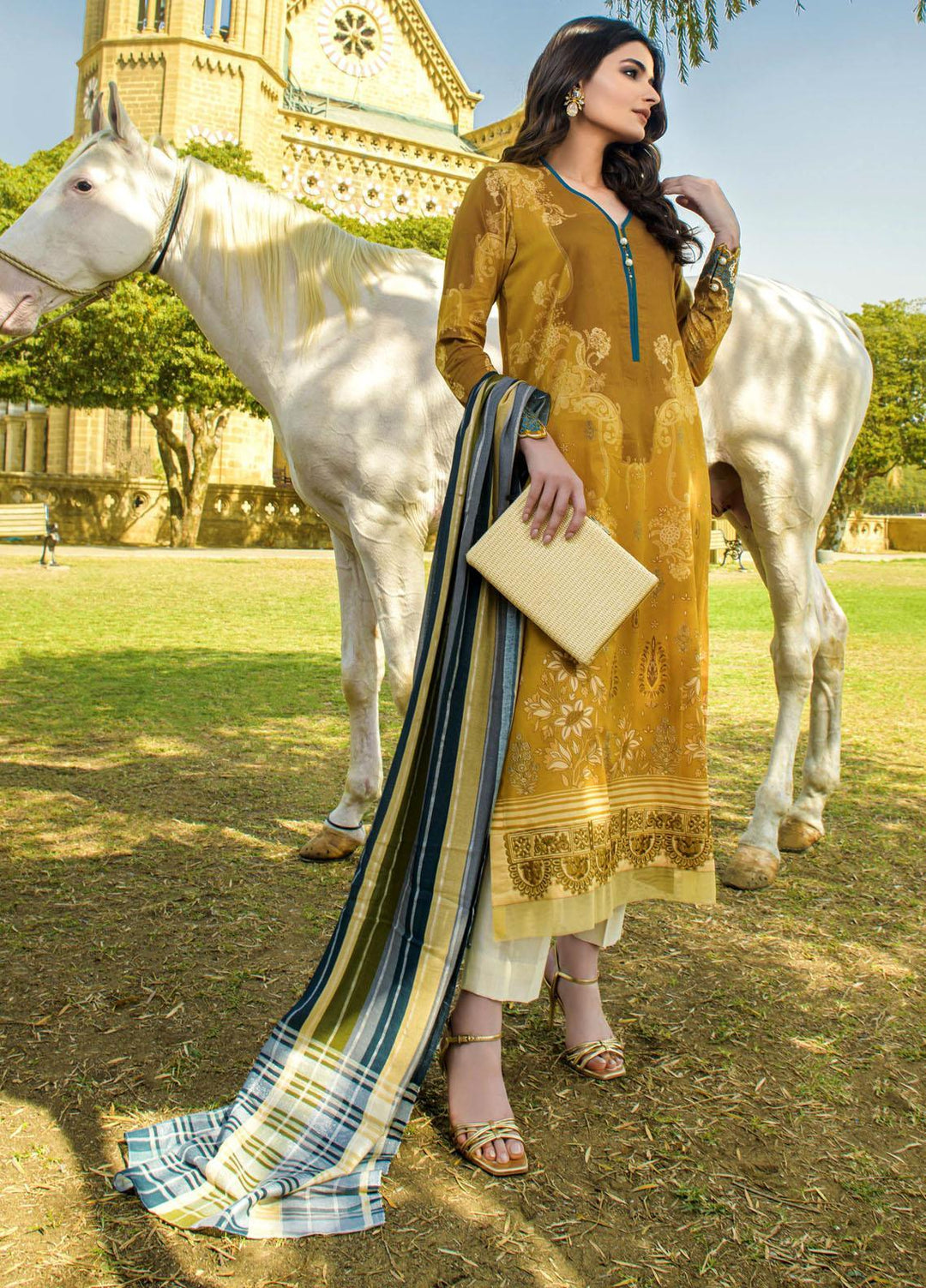 Mystique Embroidered Lawn Suits Unstitched 3 Piece MYS21SS 04 - Spring / Summer Collection