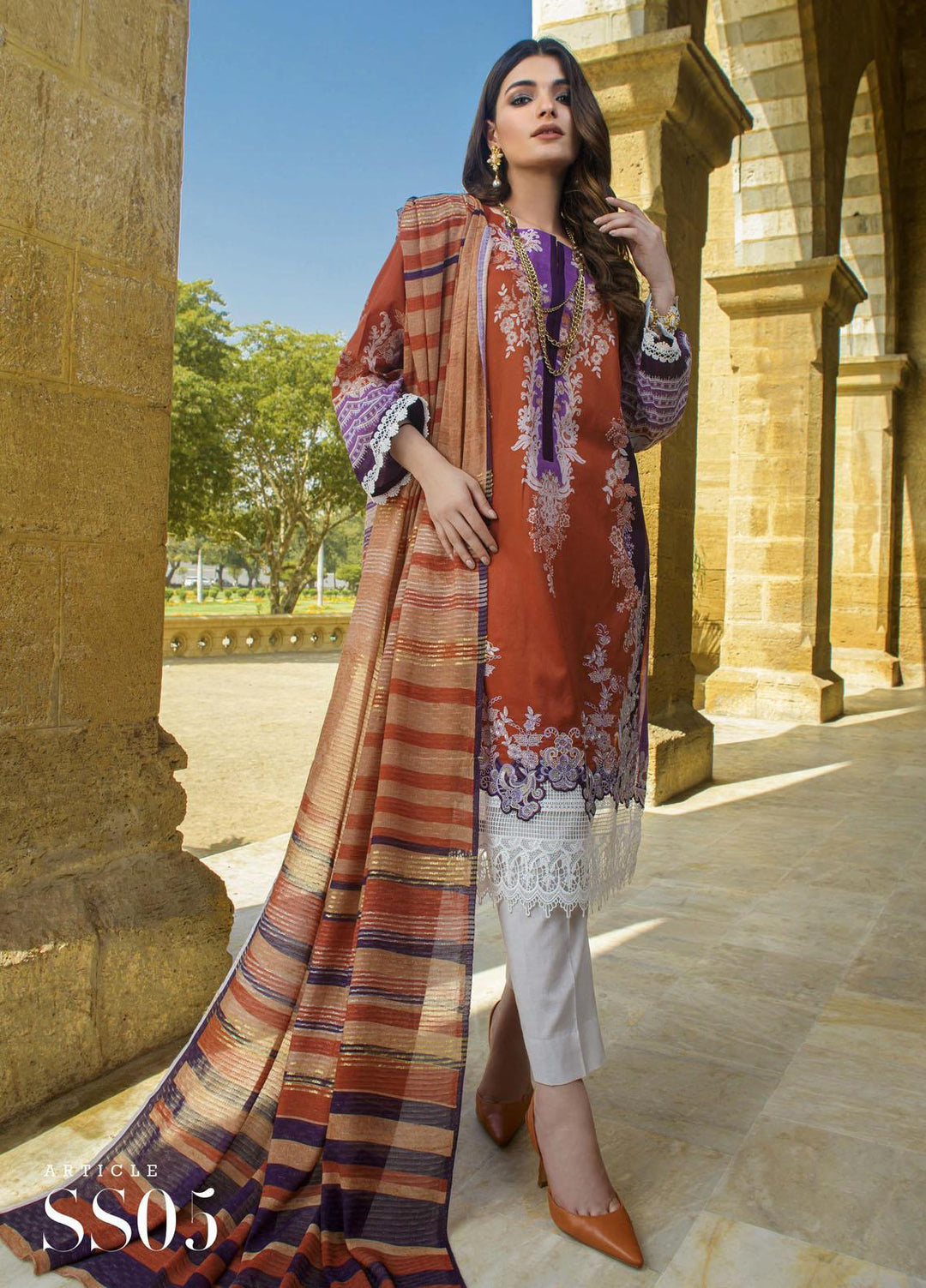 Mystique Embroidered Lawn Suits Unstitched 3 Piece MYS21SS 05 - Spring / Summer Collection