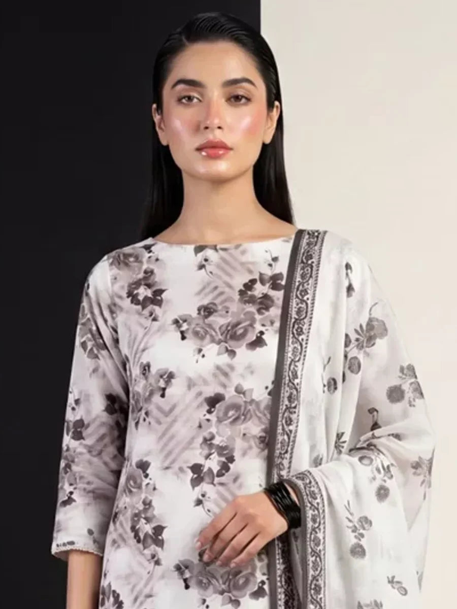 Salitex Unstitched Printed Lawn Silk 3 Piece Suit SUNS7ASI419 Casual Collection
