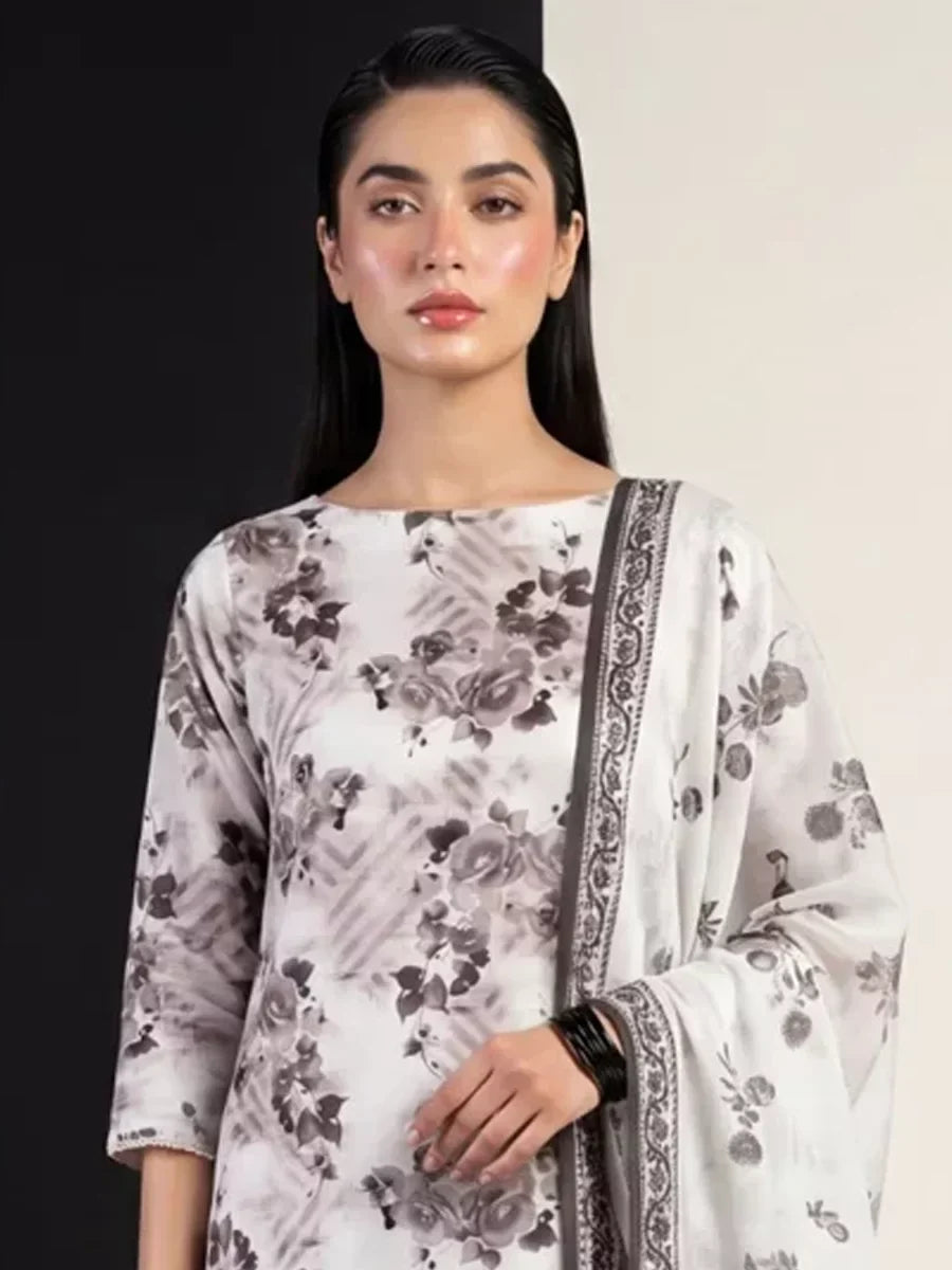 Salitex Unstitched Printed Lawn Silk 3 Piece Suit SUNS7ASI419 Casual Collection