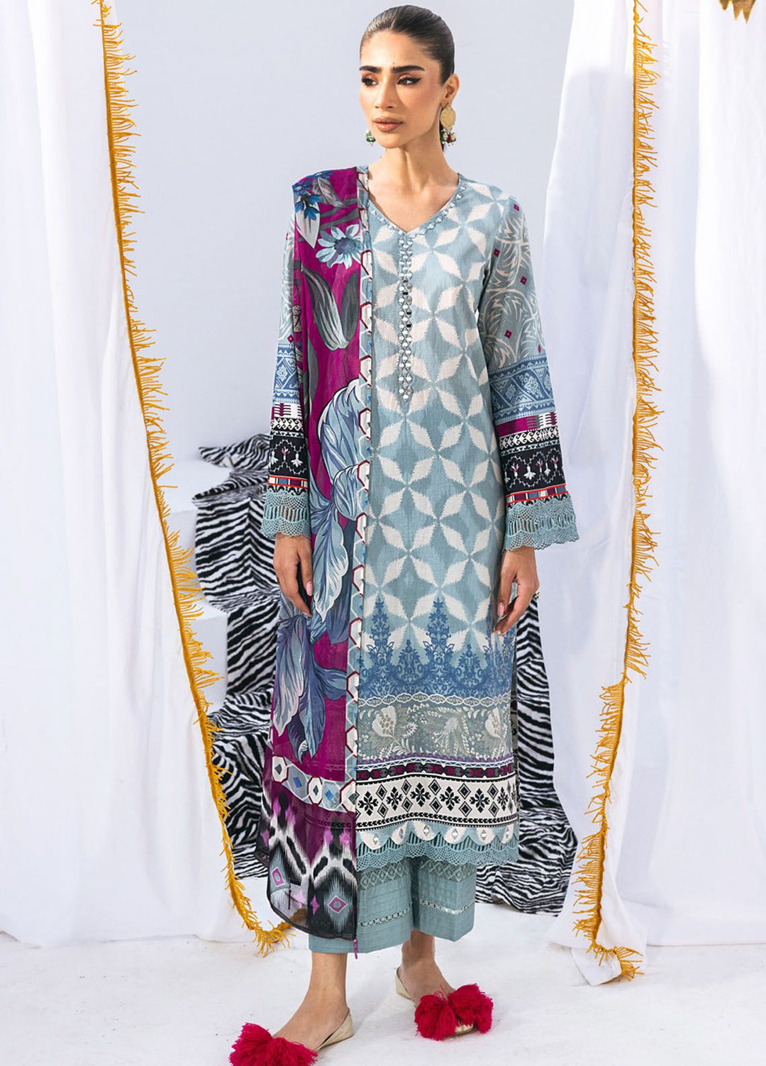 N Girl by Nureh Printed Lawn Suits Unstitched 2 Piece NU24NG NGL-09 - Summer Collection