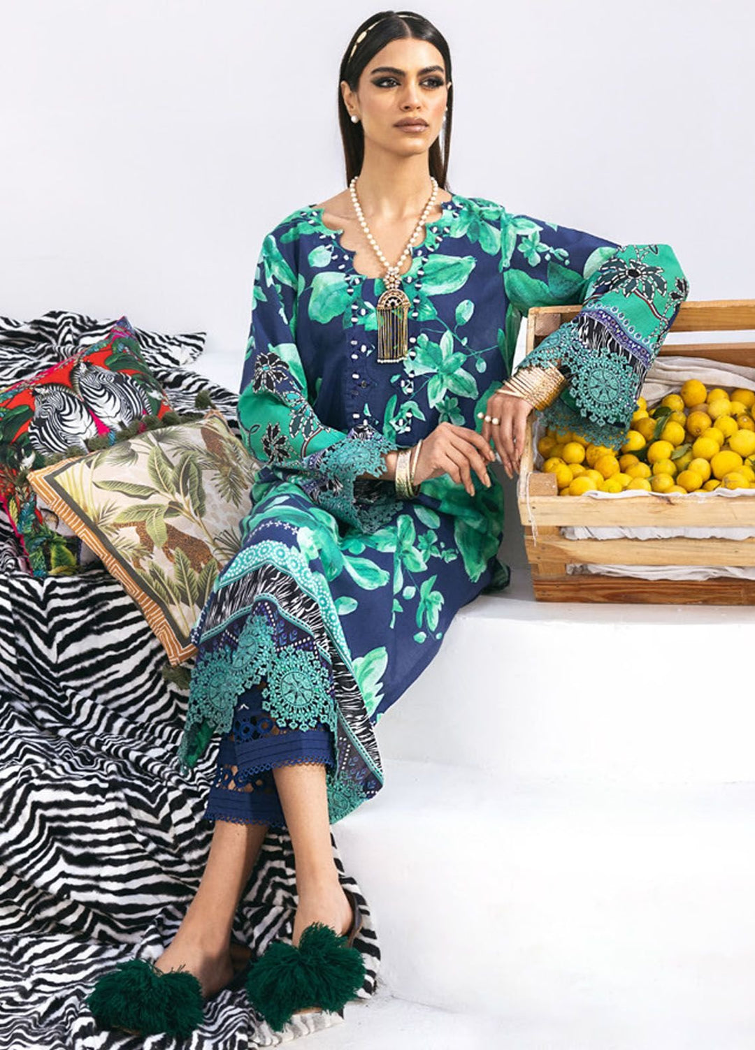 N Girl by Nureh Printed Lawn  Unstitched Kurti NU24NG NGL-06 - Summer Collection