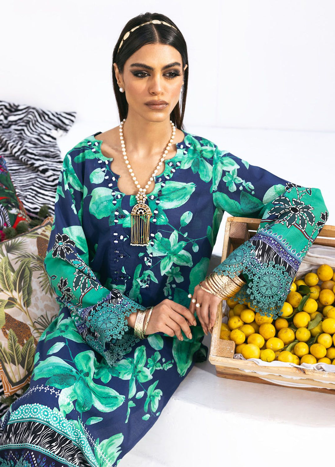 N Girl by Nureh Printed Lawn  Unstitched Kurti NU24NG NGL-06 - Summer Collection