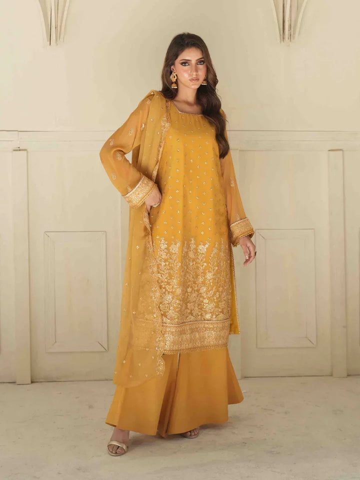 Salitex Unstitched Embroidered Chiffon 3 Piece Suit SUNS8CH518 Festive Collection