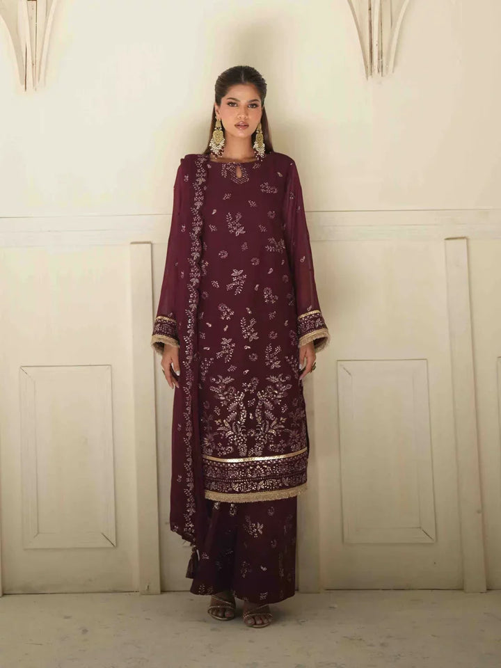 Salitex Unstitched Embroidered Chiffon 3 Piece Suit SUNS8CH508 Festive Collection