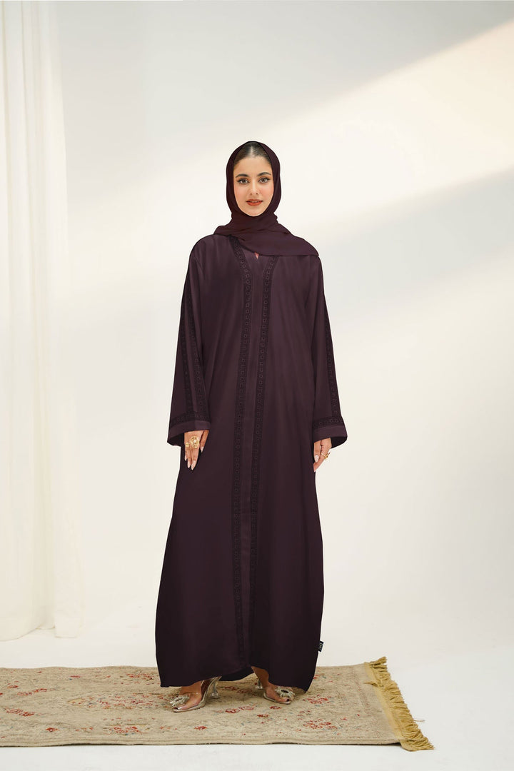 Divinely Crafted Abaya Casual Crepe 1 Piece Naddah Abaya | Buttoned Up