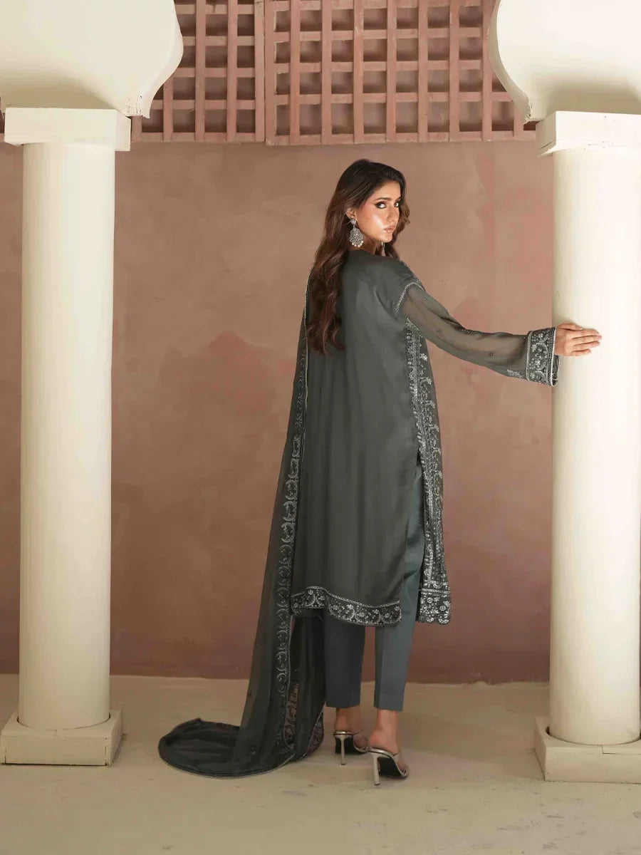 Salitex Unstitched Embroidered Chiffon 3 Piece Suit SUNS8CH505 Festive Collection