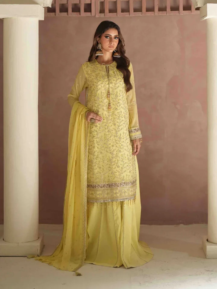 Salitex Unstitched Embroidered Chiffon 3 Piece Suit SUNS8CH520 Festive Collection