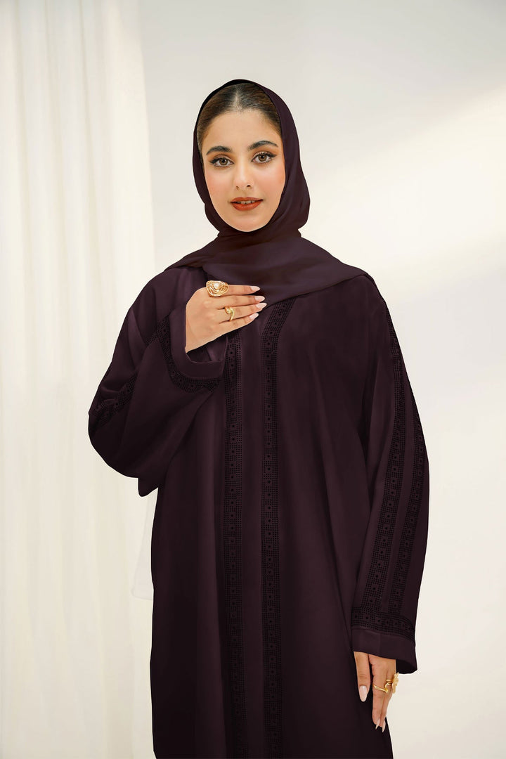 Divinely Crafted Abaya Casual Crepe 1 Piece Naddah Abaya | Buttoned Up