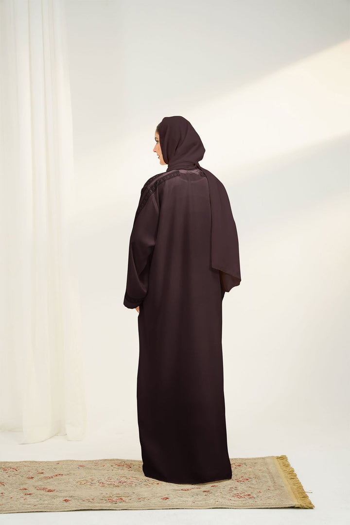Divinely Crafted Abaya Casual Crepe 1 Piece Naddah Abaya | Buttoned Up