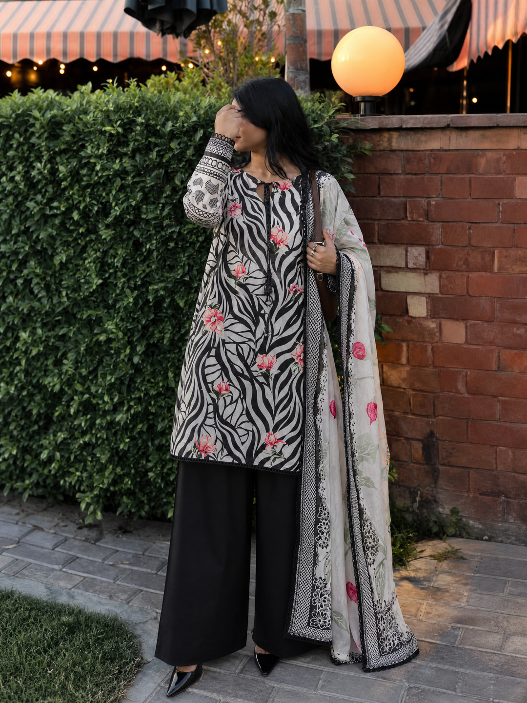 Rania by Nureh Unstitched Printed Lawn 3 Piece Suit NU26ULR NR-08 - Casual Collection