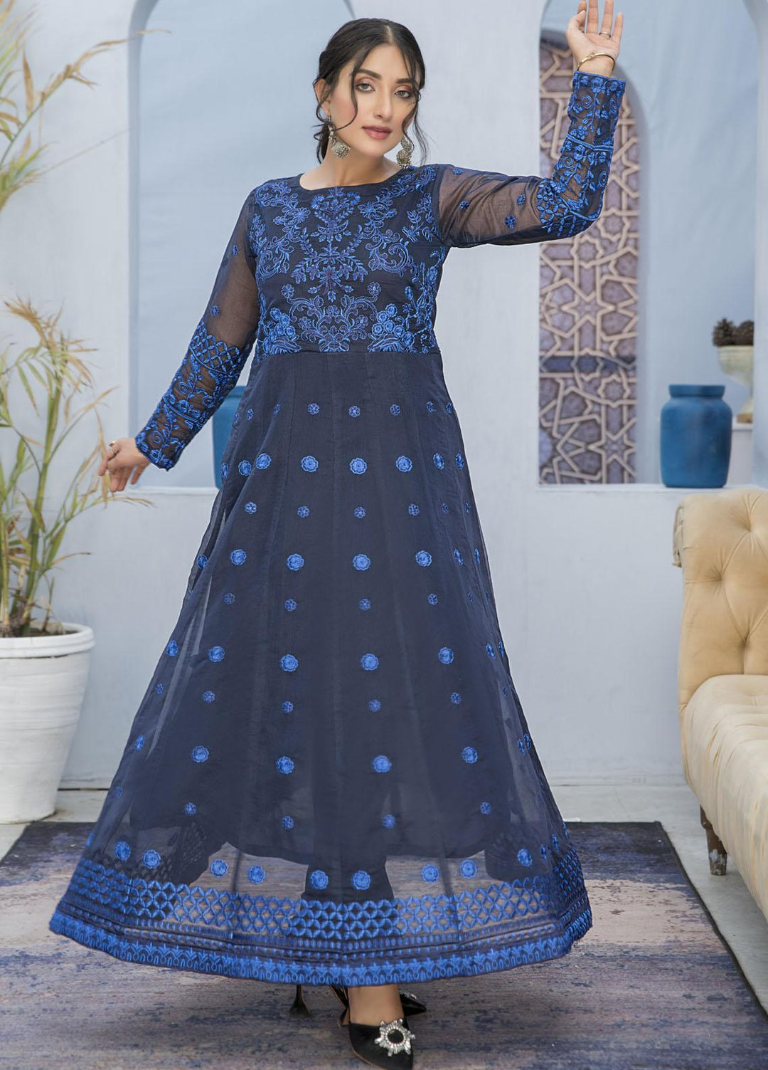Naayas Luxury Pret  Cotton Net 3 Piece Voilette
