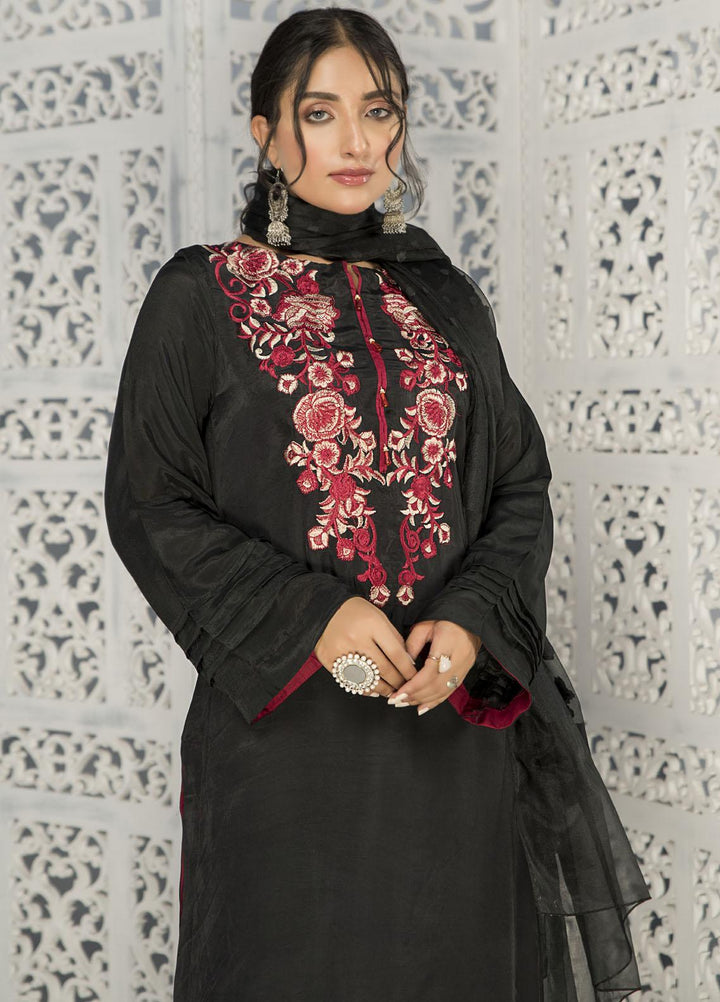 Naayas Luxury Pret  Silk 2 Piece Black Blush