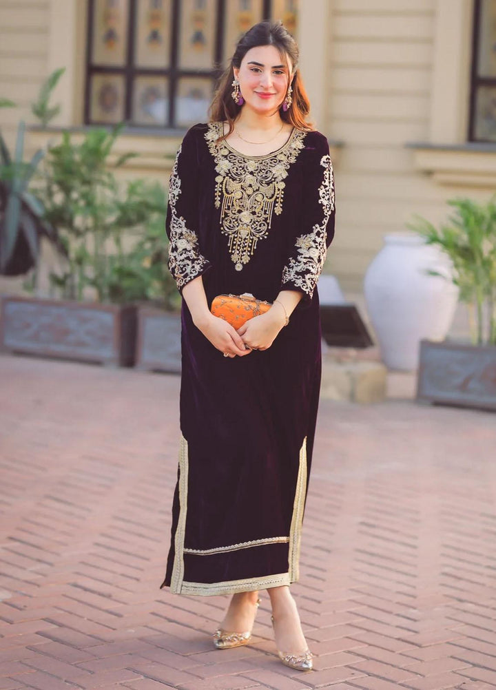 Naayas Pret  Velvet Kaftan NA22ELV SPARKLY PURPLE