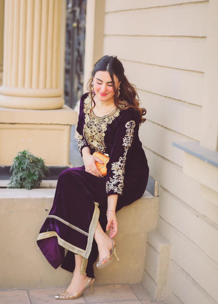 Naayas Pret  Velvet Kaftan NA22ELV SPARKLY PURPLE