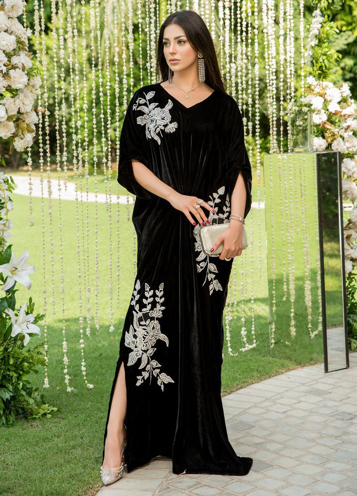 Naayas Luxury Pret  Velvet Kaftan NA22ELV Black Moose