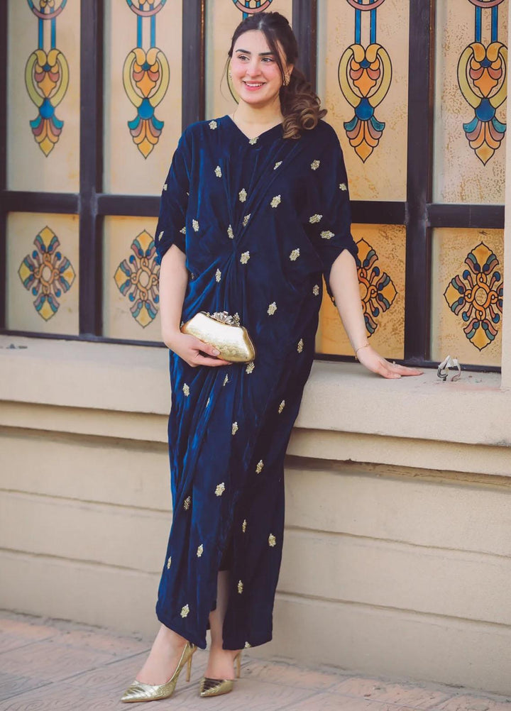 Naayas Pret  Velvet Kaftan NA22ELV TEAL MOOSE