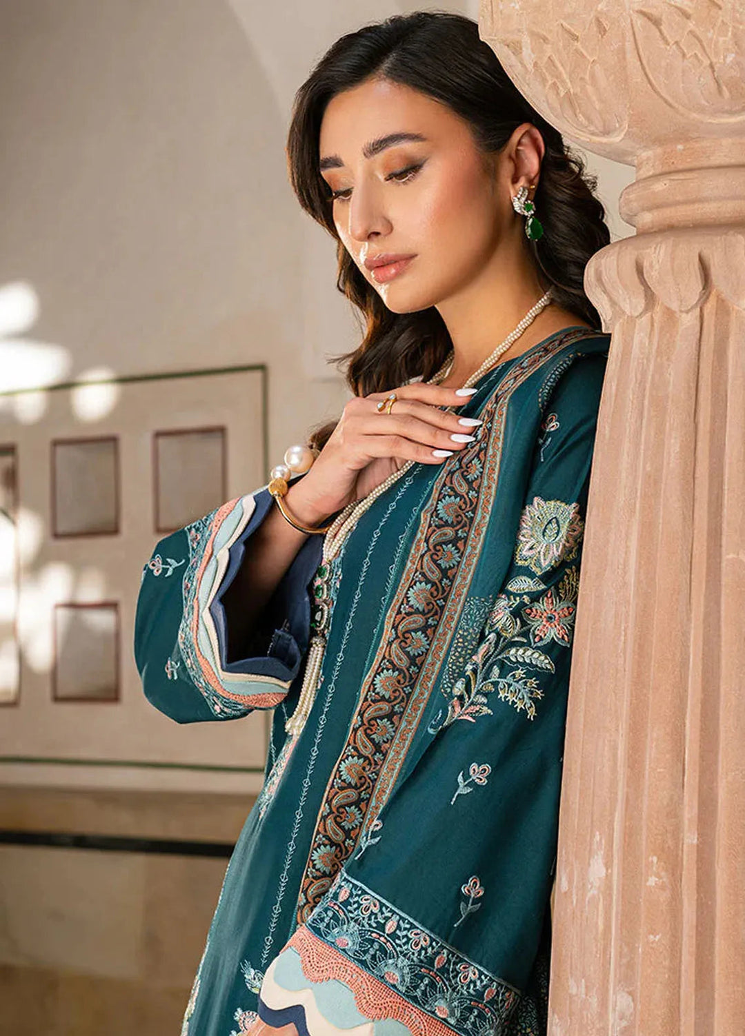 Naayas Embroidered Lawn Suit Unstitched 3 Piece NS24E Capri - Summer Collection