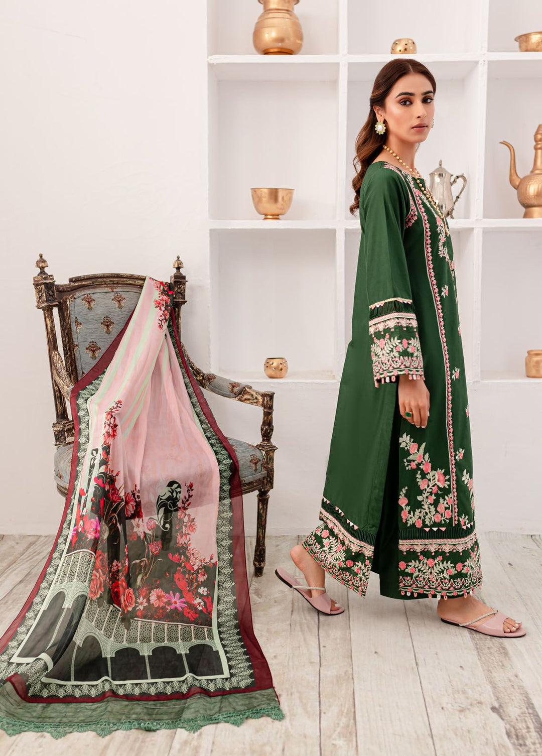Naayas Embroidered Lawn Suits Unstitched 3 Piece NS24L Raii - Summer Collection