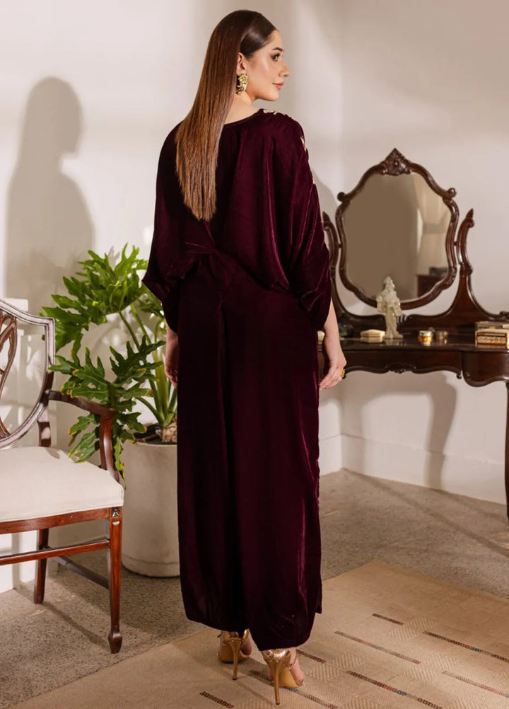 Naayas Luxury Pret Embroidered Velvet Kaftan Anamika