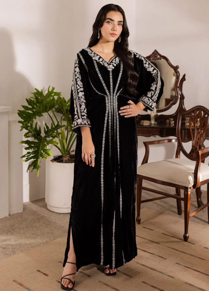 Naayas Luxury Pret Embroidered Velvet Kaftan Ravera