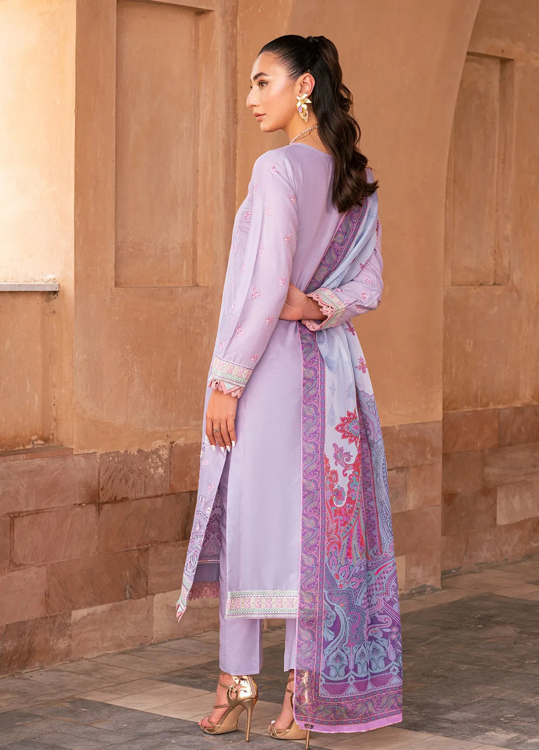 Naayas Pret Embroidered Lawn 3 Piece Suit Lilly
