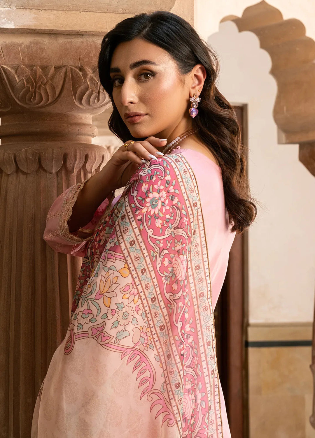 Naayas Pret Embroidered Lawn 3 Piece Suit Misty