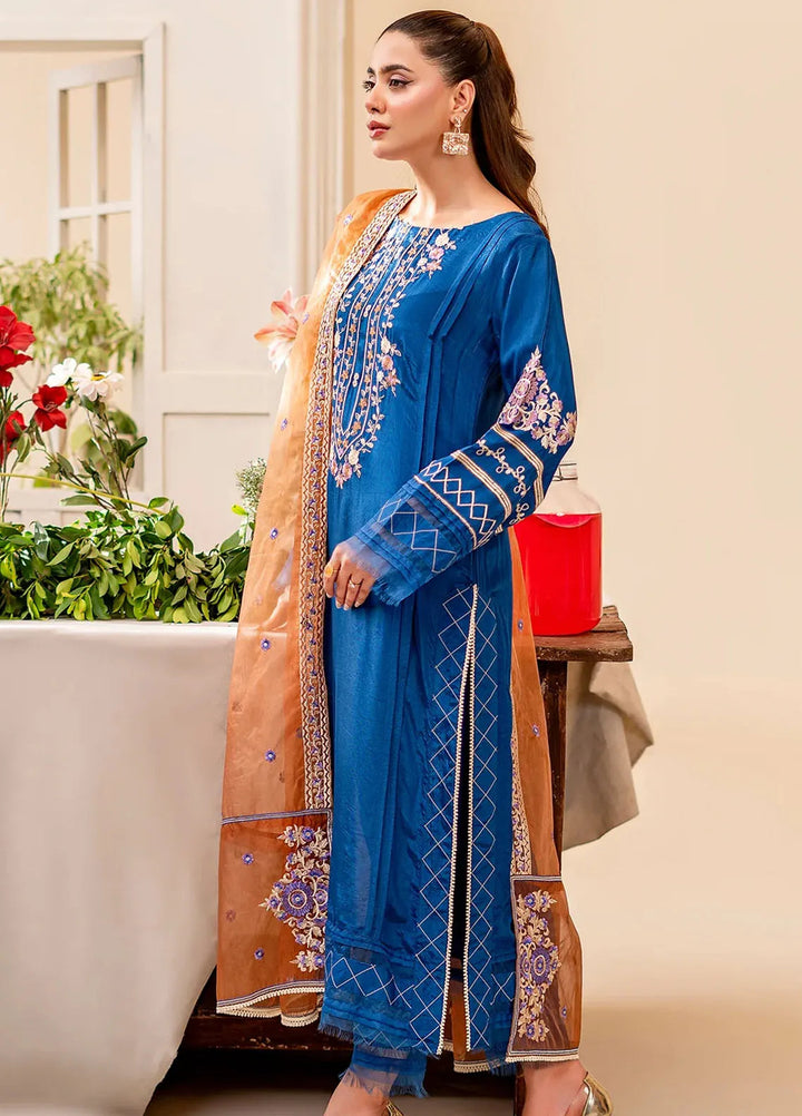 Naayas Pret Embroidered Silk 3 Piece Suit Feroza
