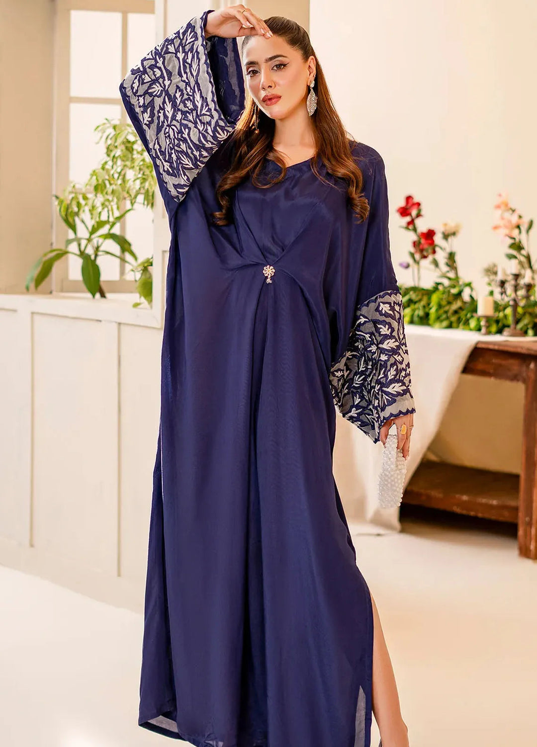 Naayas Pret Embroidered Silk Kaftan Anika