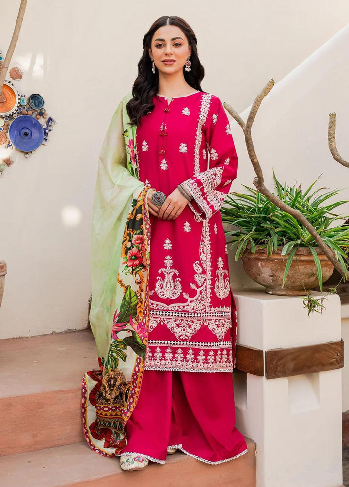 Naayas Embroidered Lawn Suits Unstitched 3 Piece NS23E Amira - Eid Collection