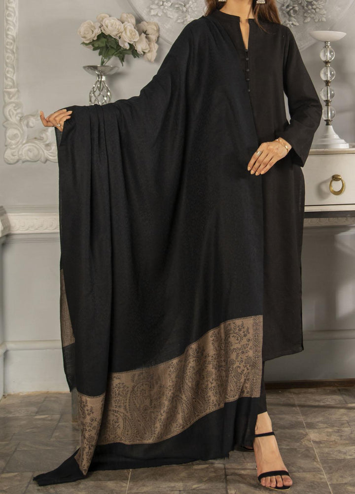 Naaz Couture   Black Pashmina wool shawl  - Winter Shawls