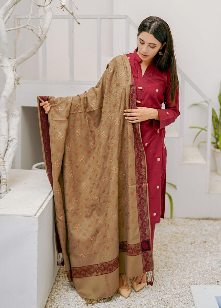 Naaz Couture Embroidered Wool  Shawl 28-Jacquard Acrylic - Winter Wool Shawls