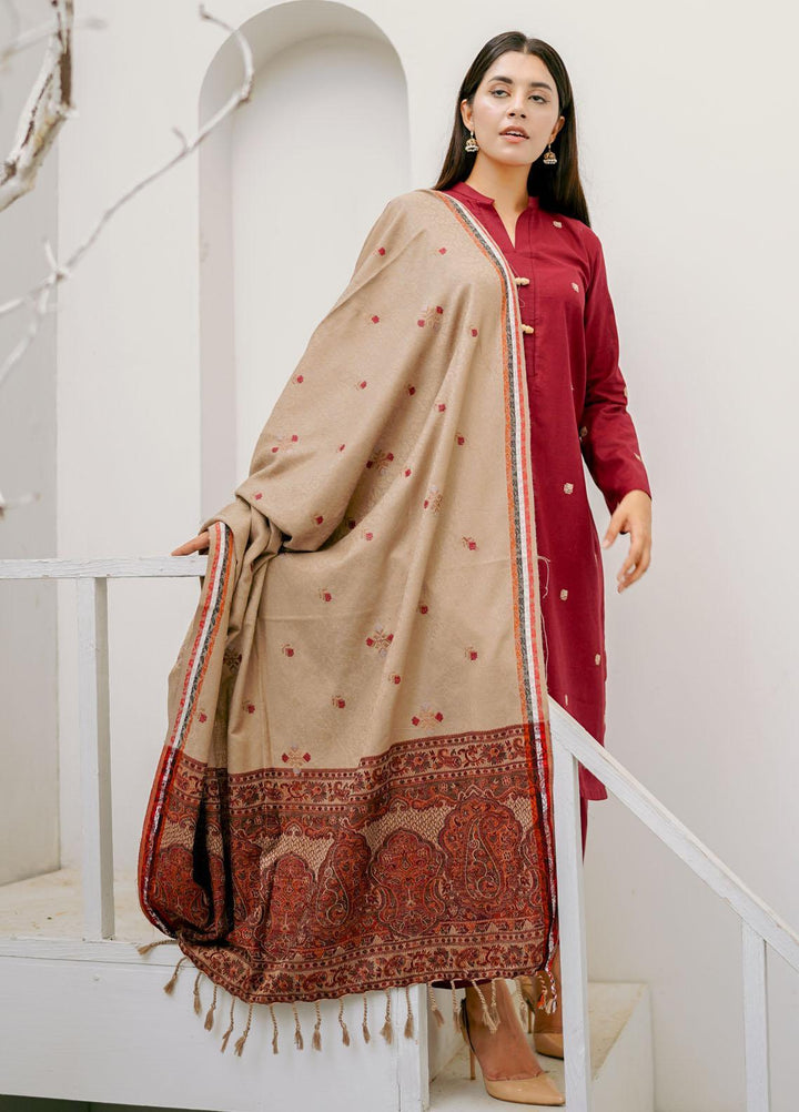 Naaz Couture Embroidered Wool  Shawl 29-Jacquard Acrylic Cross Stitch - Winter Wool Shawls