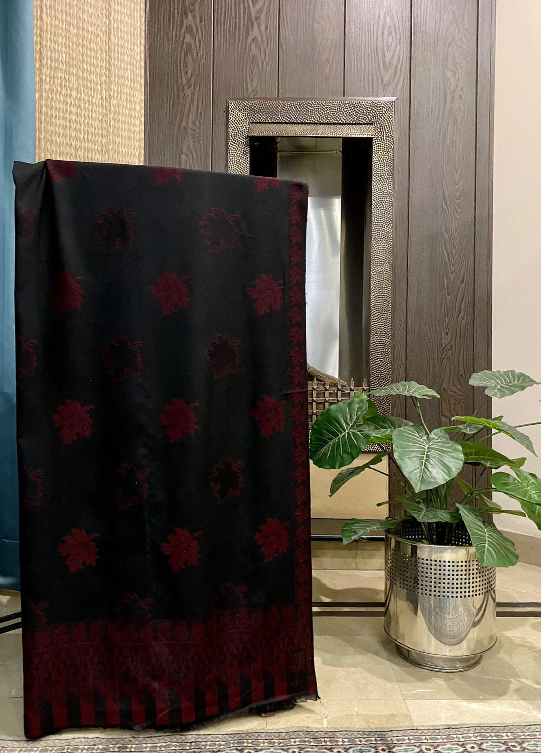 Naaz Couture  Wool  Shawls Zari-11 Black Turkish Wool-1 - Winter Wool Shawls