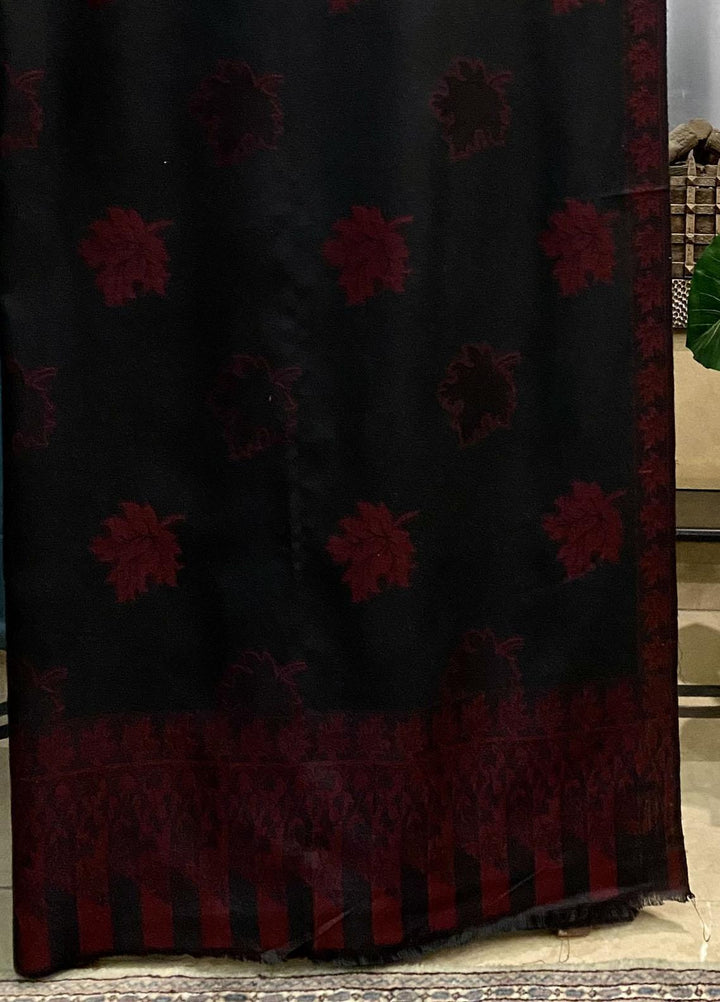 Naaz Couture  Wool  Shawls Zari-11 Black Turkish Wool-1 - Winter Wool Shawls
