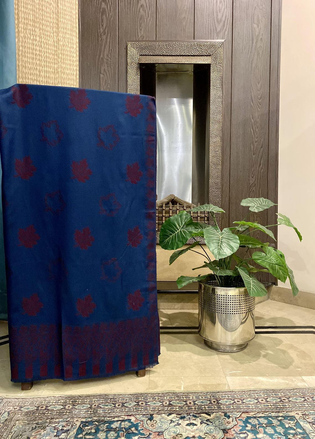 Naaz Couture  Wool  Shawls Zari-15 Teal Blue Turkish Wool-1 - Winter Wool Shawls
