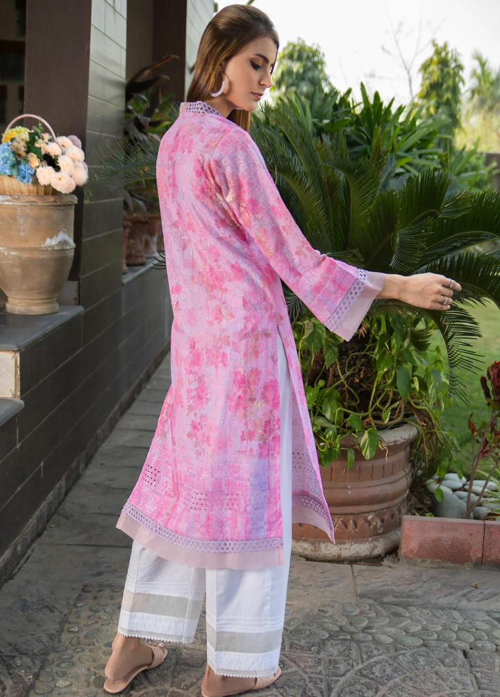 Naaz Couture Casual Pret  Chikankari Lawn Kurta NC23NK-2 Floral Pink