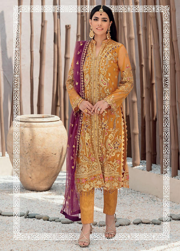 Nafasat By Emaan Adeel Embroidered Net Suits Unstitched 3 Piece EA22N NF-06 - Formal Collection