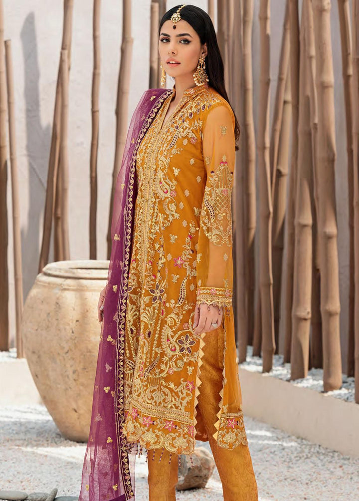 Nafasat By Emaan Adeel Embroidered Net Suits Unstitched 3 Piece EA22N NF-06 - Formal Collection
