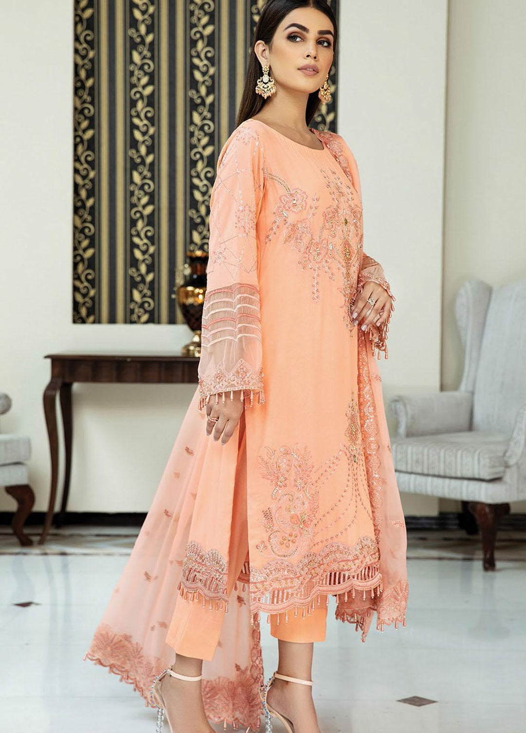 Nafasat by House of Nawab Embroidered Lawn Suits Unstitched 3 Piece HON21NF 02 DANEEN - Luxury Collection