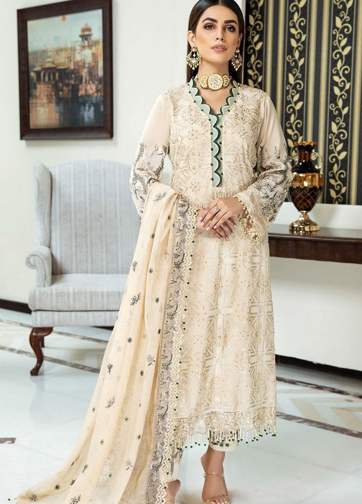 Nafasat by House of Nawab Embroidered Lawn Suits Unstitched 3 Piece HON21NF 04 RAFIQA - Luxury Collection