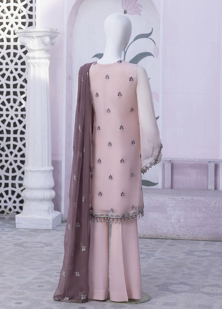 Flossie Embroidered Chiffon Suits Unstitched 3 Piece FS23NF N-806 Ballerina - Festive Collection