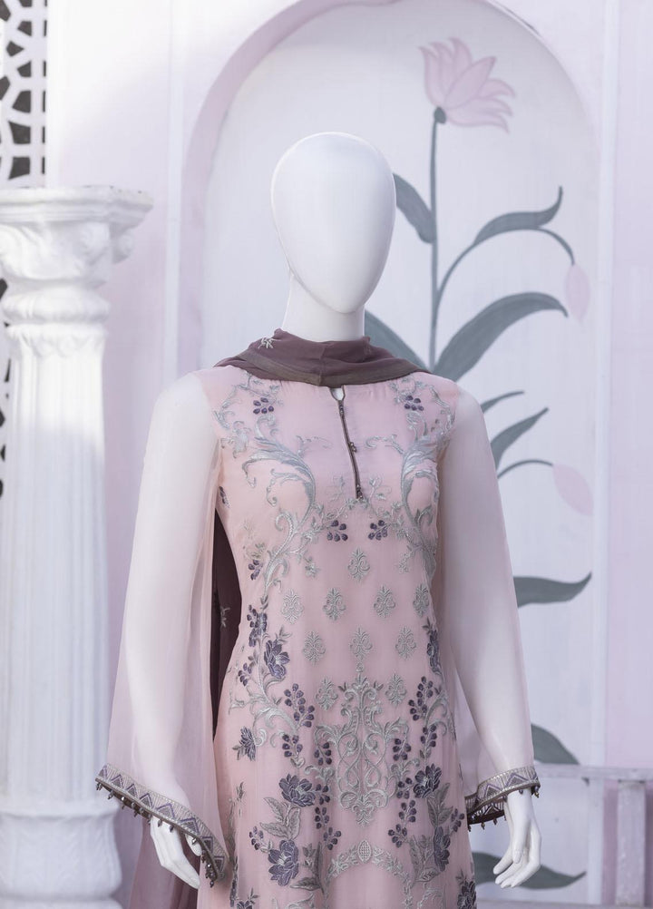 Flossie Embroidered Chiffon Suits Unstitched 3 Piece FS23NF N-806 Ballerina - Festive Collection