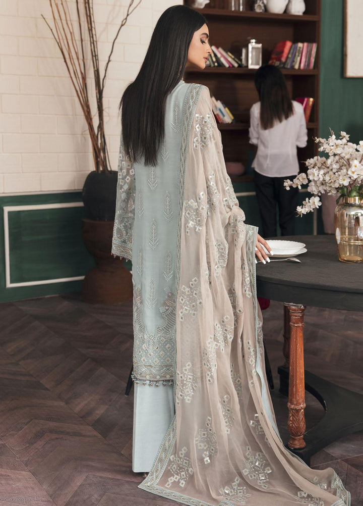 Flossie Embroidered Chiffon Suits Unstitched 3 Piece FS23EU FE-510 Greyish Argentate - Festive Collection